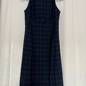 Banana Republic Dark Plaid Midi Dress